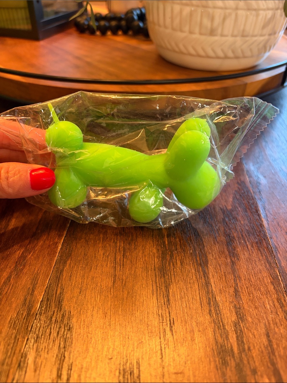 Neon Lime Balloon Dog Squishy
